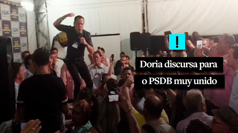João Doria discursa para o PSDB muy unido