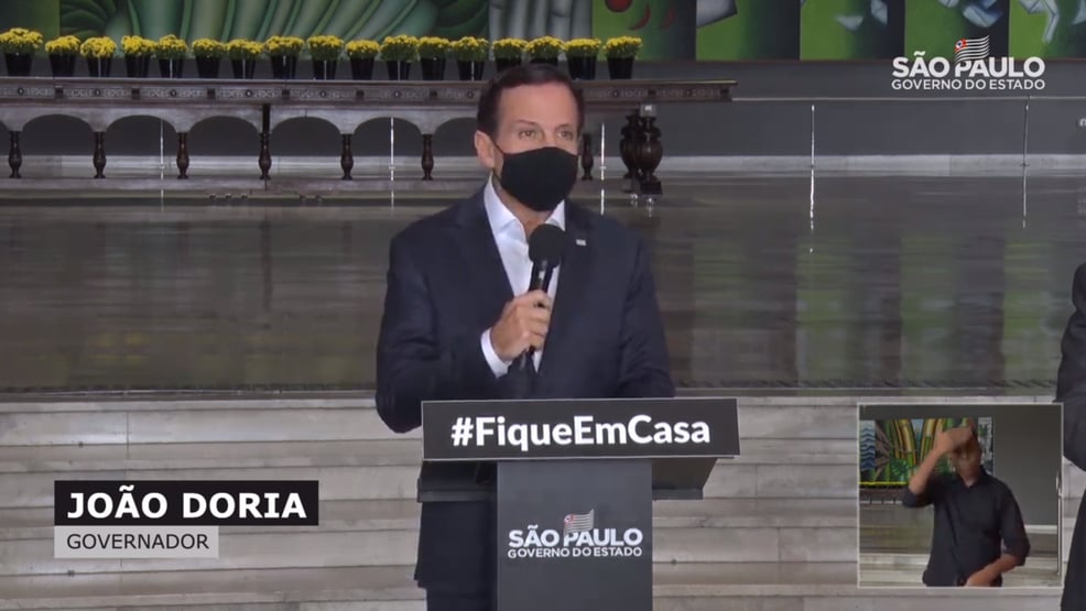 Doria: Coronavac protege contra variantes do vírus