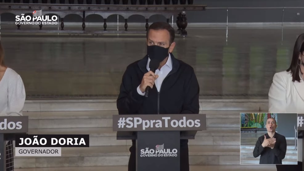 Doria apresenta calendário da 3ª dose para maiores de 60 anos