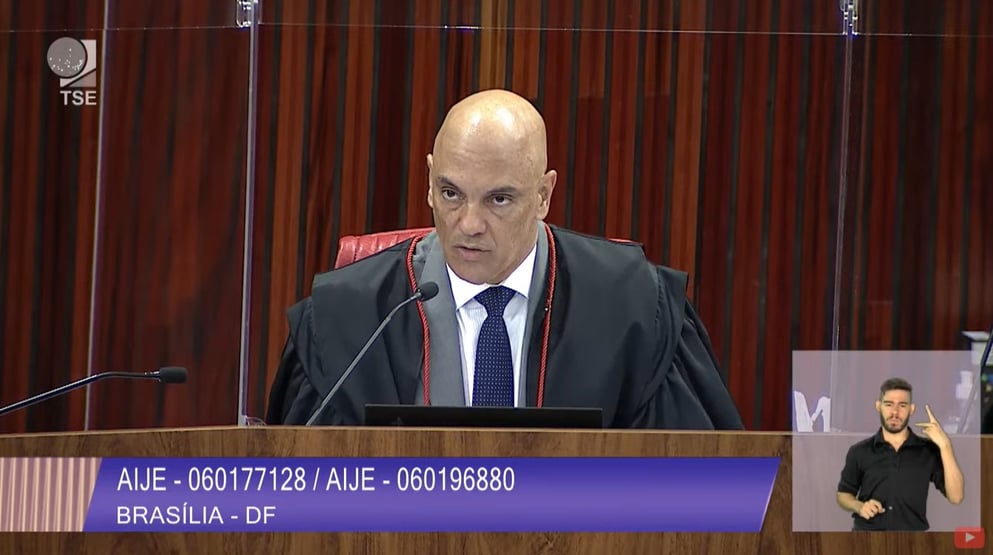 “Há gabinete do ódio”, diz Moraes em votação contra chapa de Bolsonaro