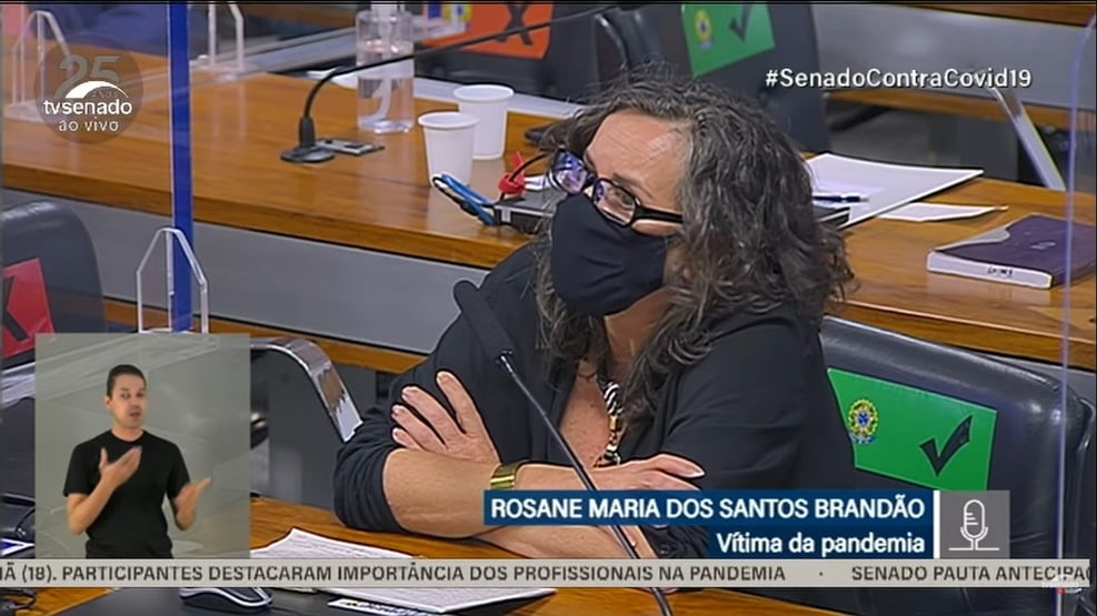 “Meu marido foi assassinado”, diz esposa de vítima de Covid à CPI