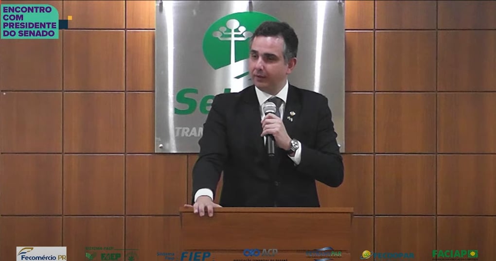 Pacheco diz a empresários que Brasil está desunido, polarizado e radicalizado