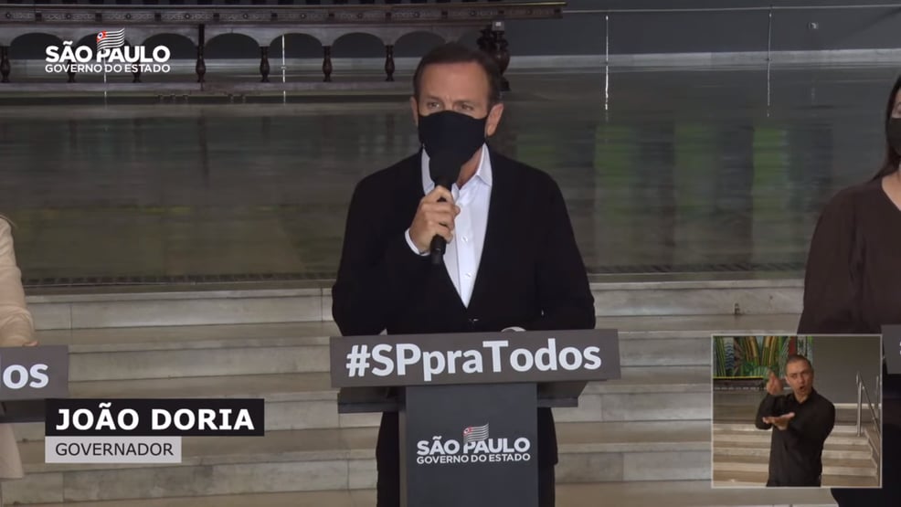 Doria: dose de reforço para maiores de 18 anos começa nesta quinta (18)