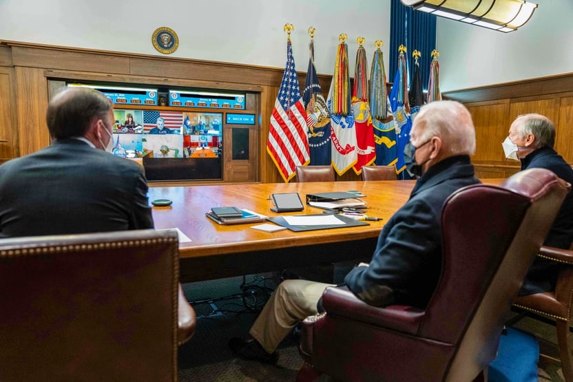 Biden se reúne com Macron, Scholz e Boris Johnson para discutir situação na Ucrânia
