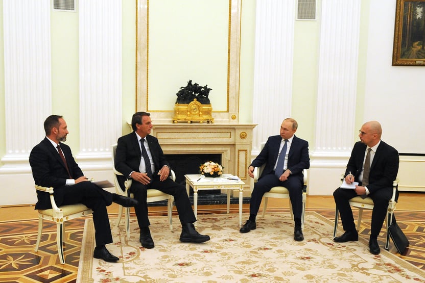 Em comunicado, Bolsonaro e Putin expressam “preocupação com o aumento da instabilidade em diferentes partes do mundo”