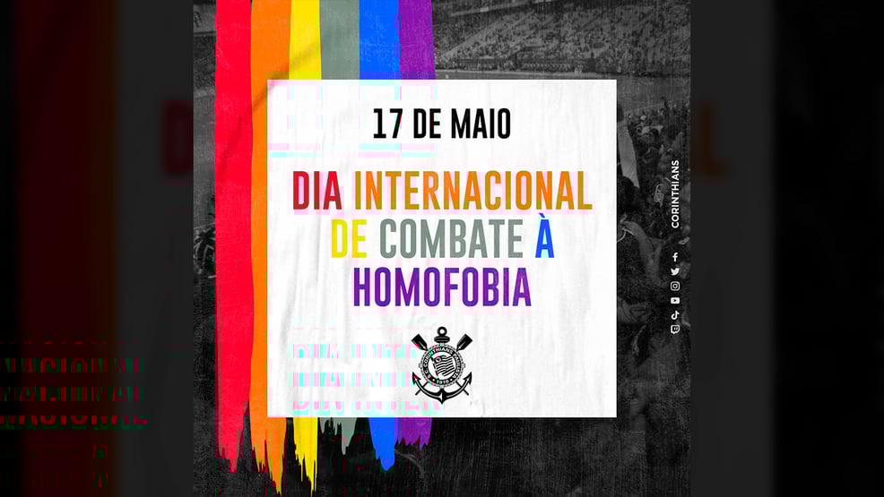Corinthians exclui verde da bandeira LGBTQIA+ e recebe críticas