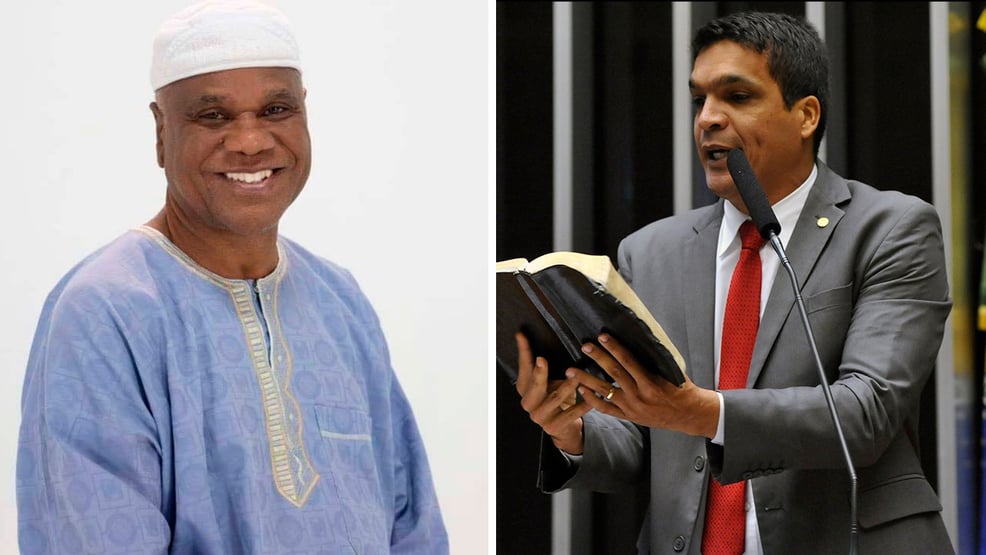 Pastor e babalaô na disputa