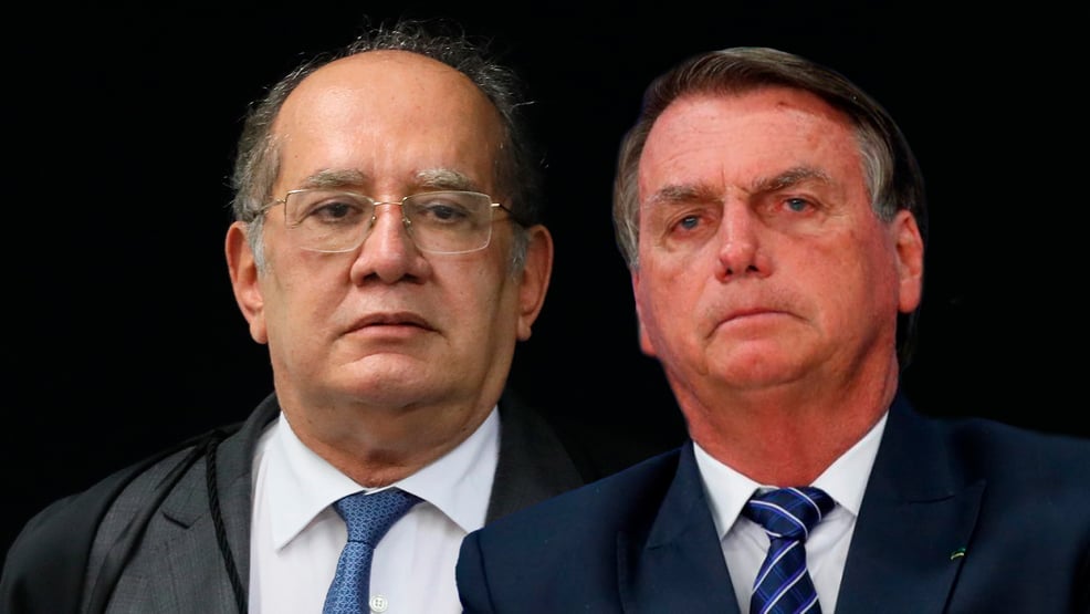 Jair Bolsonaro participa de jantar em homenagem a Gilmar Mendes