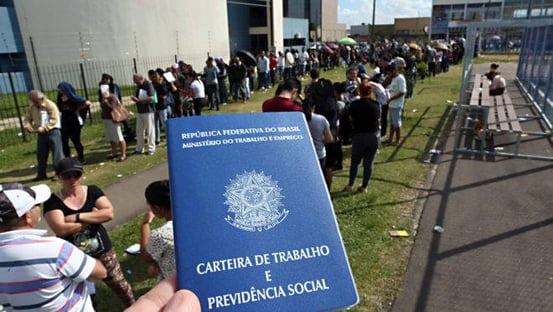 Desemprego em queda