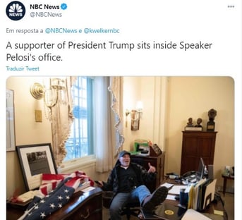 Vandalismo no gabinete de Pelosi