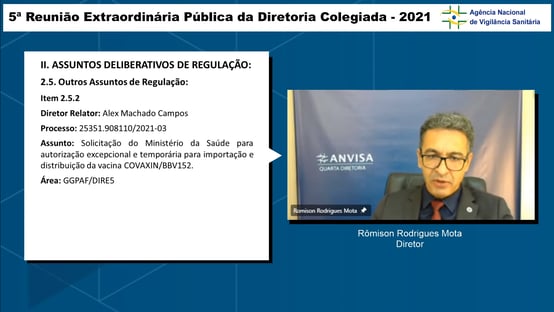 0x2: diretor da Anvisa vota contra pedido de importação da Covaxin