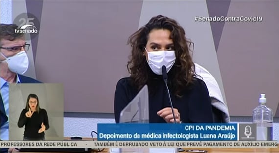 “Tratamento precoce é estupidez. É como escolher a borda da Terra plana”, diz Luana Araújo