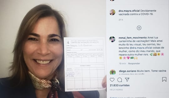 Vacinada, capitã cloroquina diz que sempre defendeu vacina