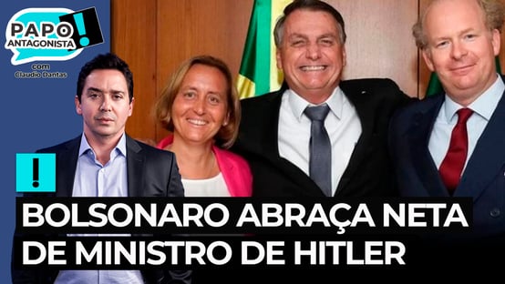 Bolsonaro abraça neta de ministro de Hitler