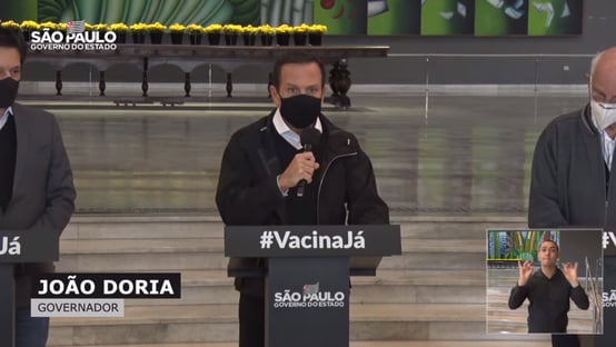 Doria antecipa vacinação de maiores de 18 anos para 16 de agosto