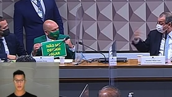 Omar Aziz expulsa advogado de Hang; sessão da CPI é suspensa