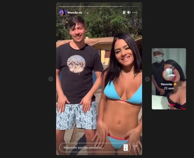 Participante de reality show com Jair Renan diz estar grávida