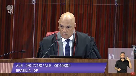 “Há gabinete do ódio”, diz Moraes em votação contra chapa de Bolsonaro