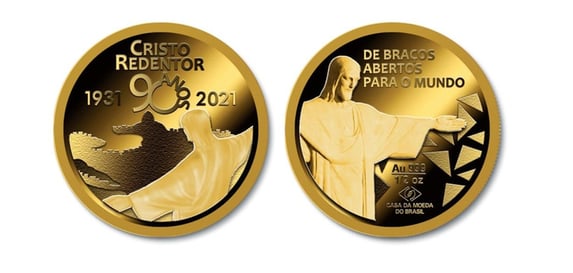 Casa da Moeda lança medalha em homenagem aos 90 anos do Cristo Redentor