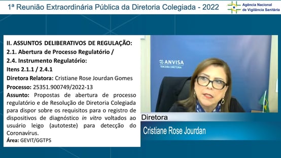 Diretora da Anvisa vota a favor de autorização dos autotestes