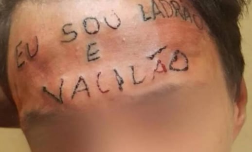 Homem que teve testa tatuada com frase “sou ladrão e vacilão” é preso em SP