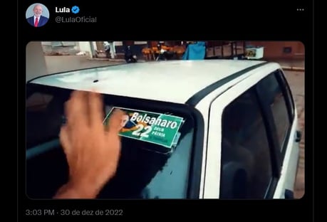 Lula apaga post de provocação a Bolsonaro