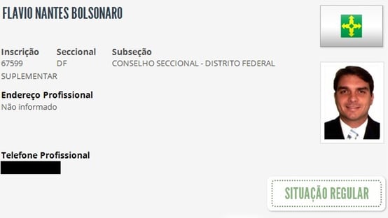 O advogado Flávio Bolsonaro