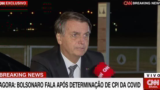 Bolsonaro diz que STF interfere nos outros poderes ao mandar abrir CPI
