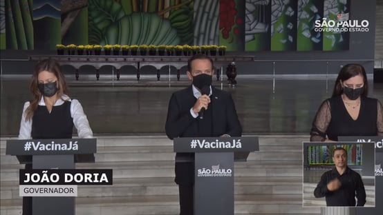 Doria anuncia vacinação de motoristas de ônibus e pessoas com síndrome de Down