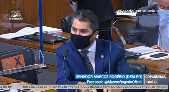 “O senhor está cometendo um estupro regimental”, diz Marcos Rogério a Omar Aziz