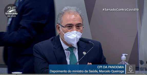 Queiroga defende vacina, testagem em massa, máscara e isolamento social