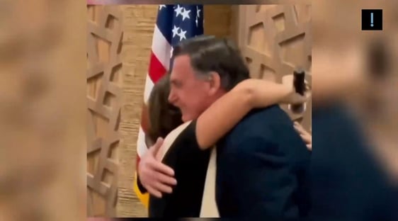 O reencontro de Michelle com Jair Bolsonaro