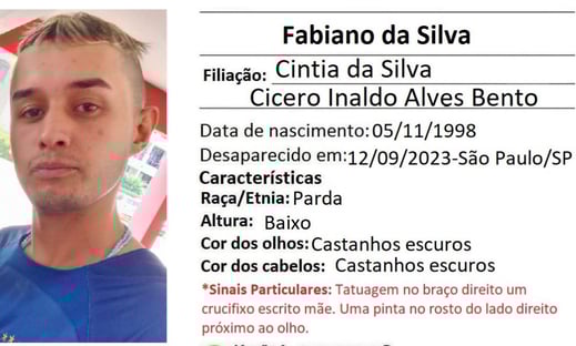 Você pode ajudar a encontrar Cicero Inaldo, um dos desaparecidos do Brasil