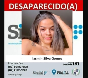 Você pode ajudar a encontrar Iasmin, uma das desaparecidas do Brasil
