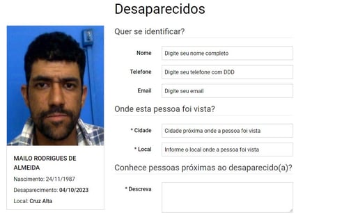 Você pode ajudar a encontrar Mailo, um dos desaparecidos do Brasil