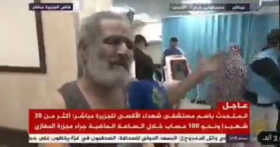Palestino critica Hamas ao vivo por se esconder em hospital