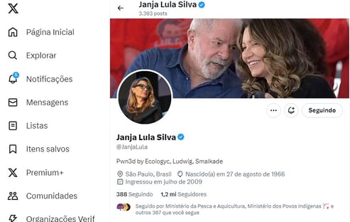 Hackeada: X bloqueia perfil de Janja a pedido da PF