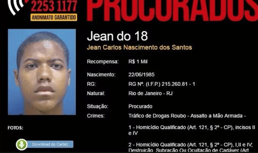 Traficante que cobrou taxa de empreiteira no RJ é identificado