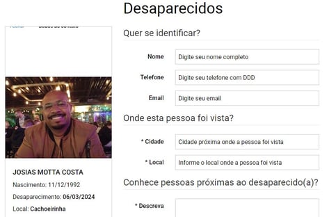 Você pode ajudar a encontrar Josias, um dos desaparecidos do Brasil