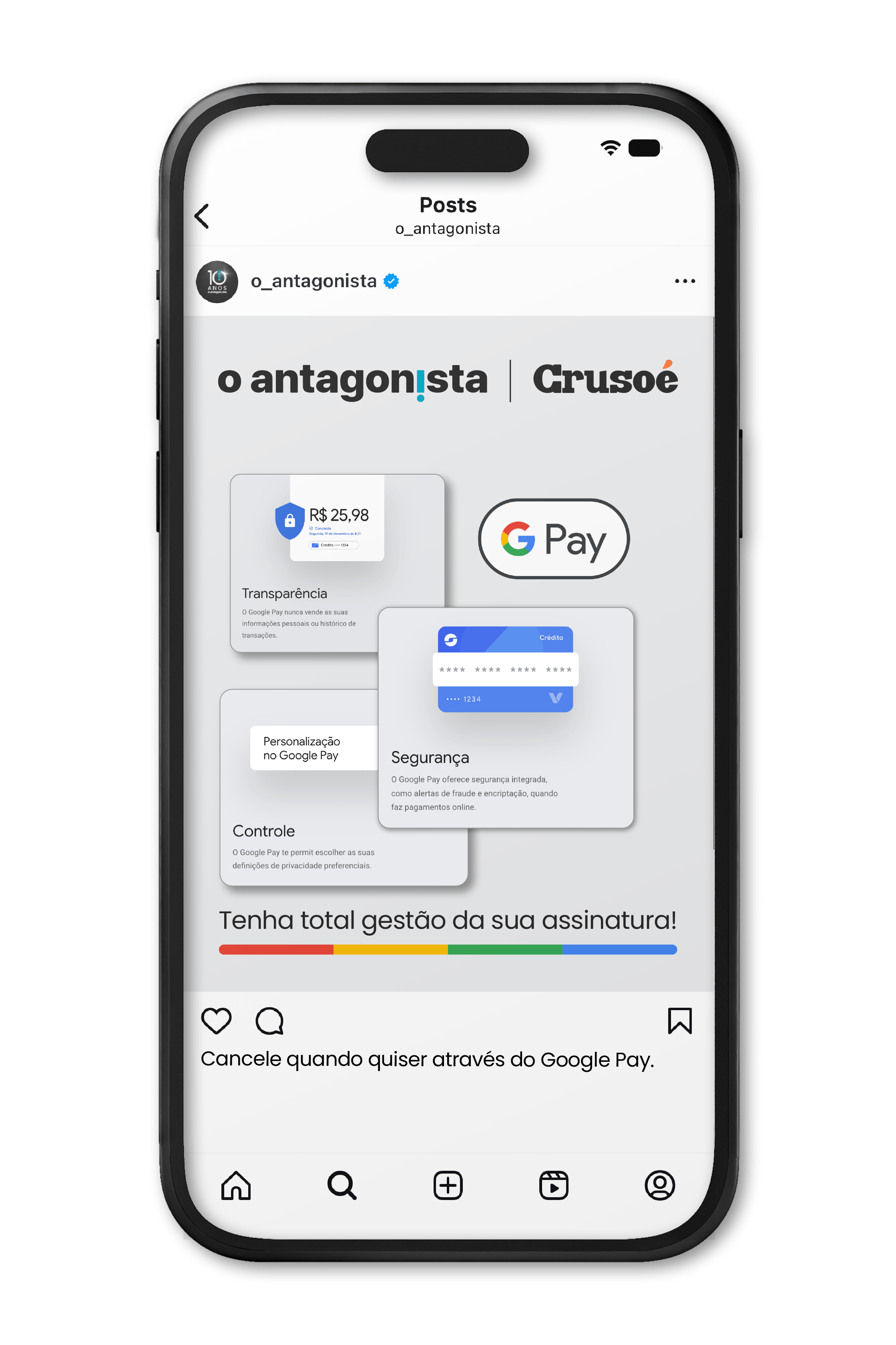 Demonstração navegação Crusoé