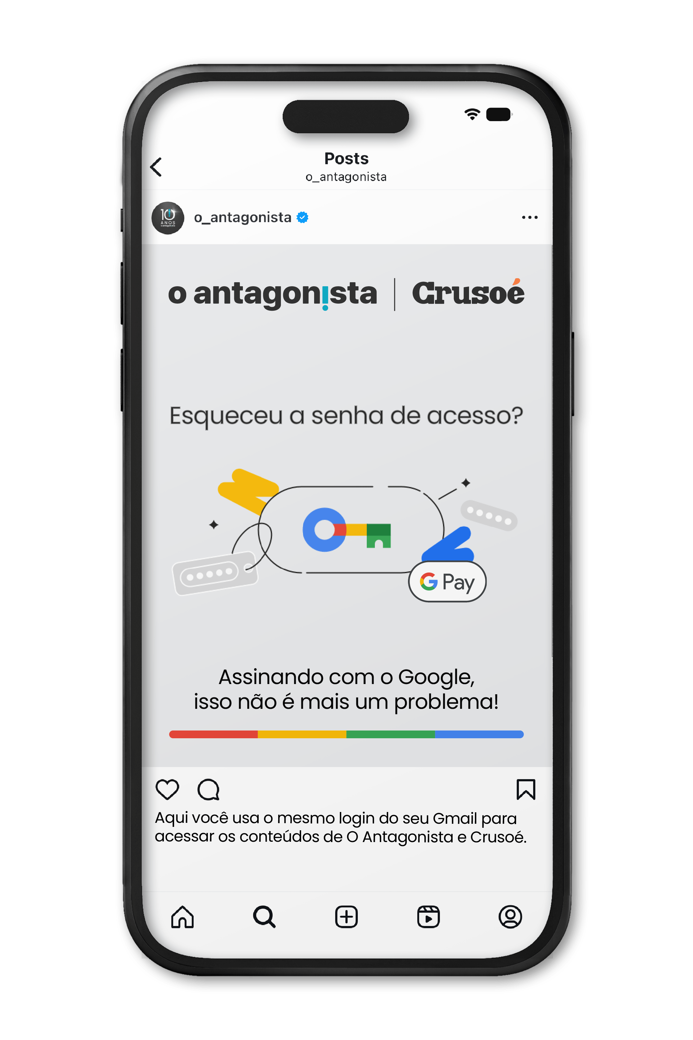 Demonstração navegação O Antagonista