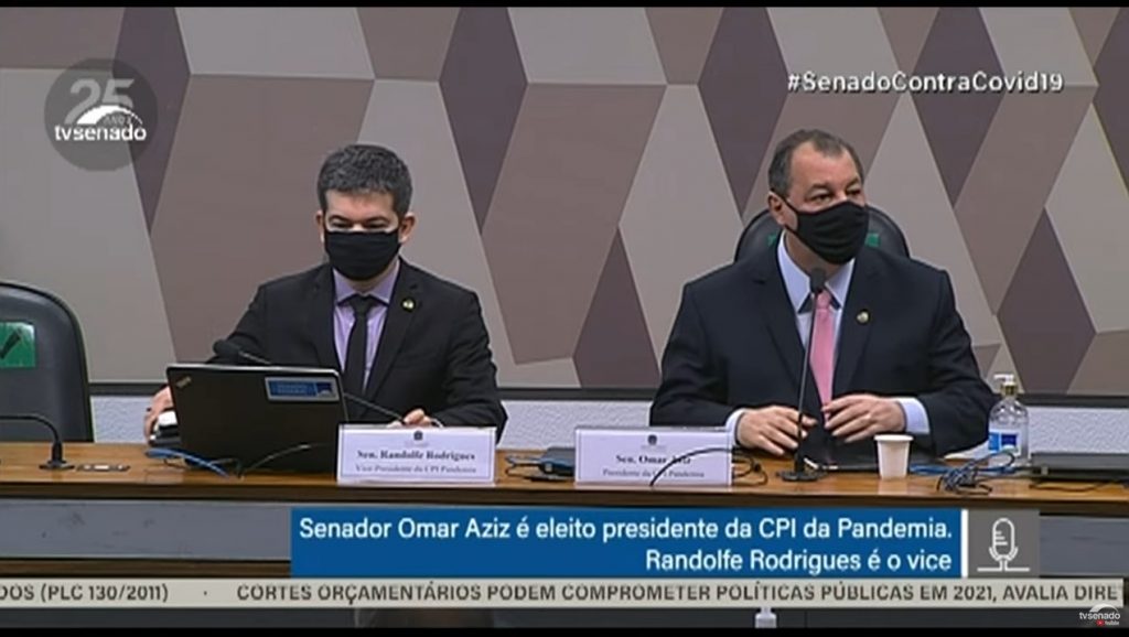 Omar Aziz e Randolfe Rodrigues são oficializados na cúpula da CPI da Covid