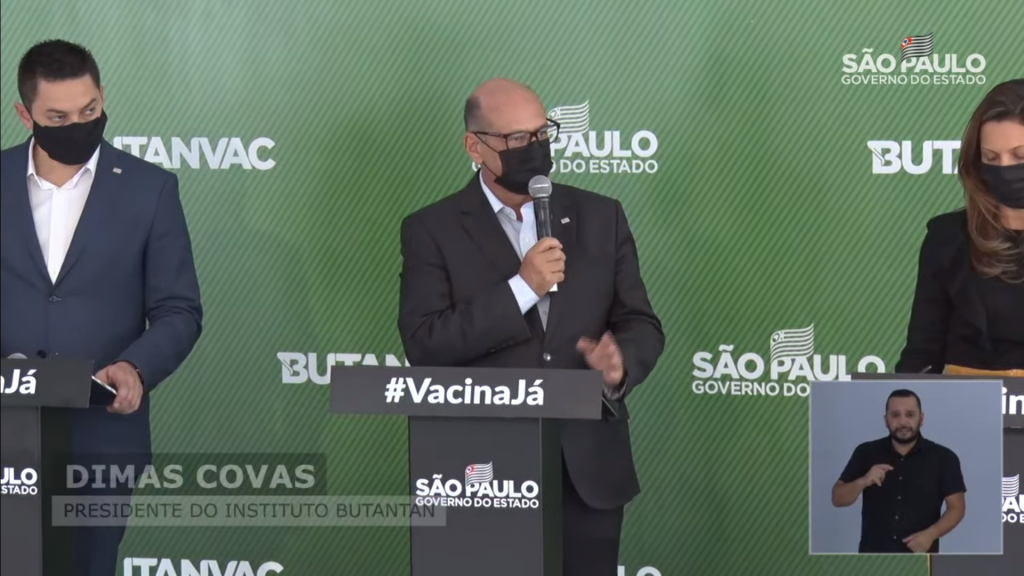 Dimas Covas reitera importância da 2ª dose da Coronavac, mesmo atrasada
