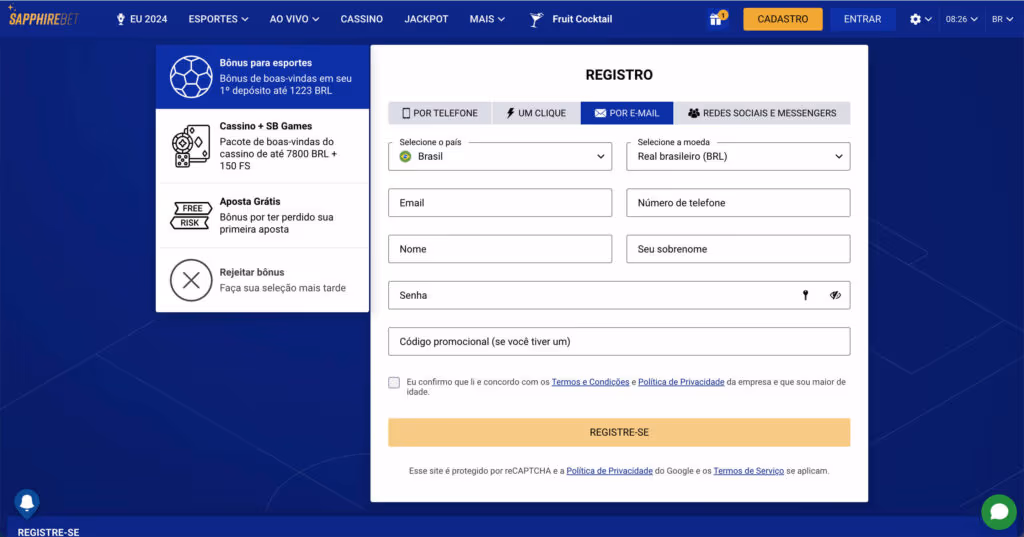 SapphireBet apostas – Top mercados esportivos com bônus no Brasil