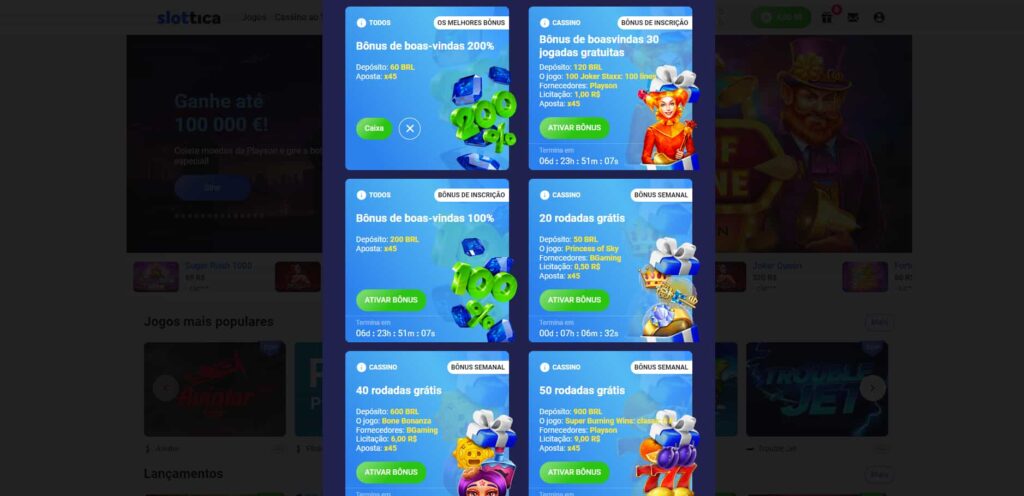 Slottica apostas – Revisão completa do site para apostadores do Brasil