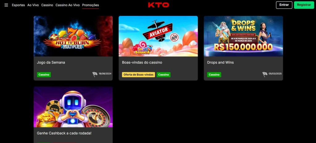 Casino KTO – Cassino favorito com um bônus de boas-vindas enorme no Brasil