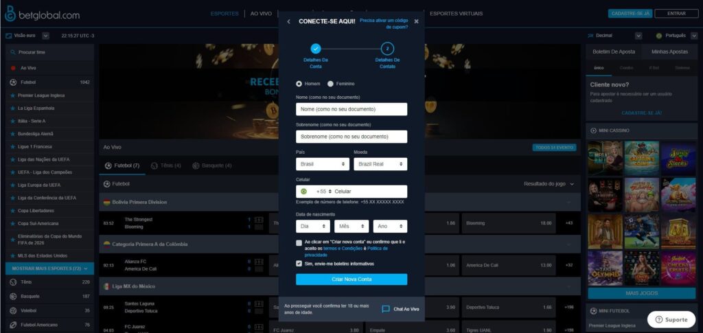 BetGlobal Apostas – Casa de apostas com um dos maiores bônus do Brasil