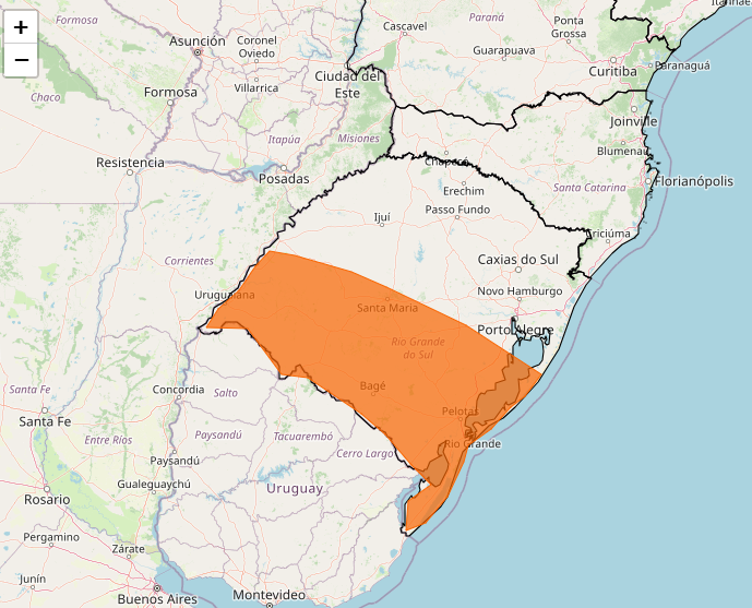 Alerta do Inmet: Perigo de fortes chuvas no Rio Grande do Sul nesta sexta-feira