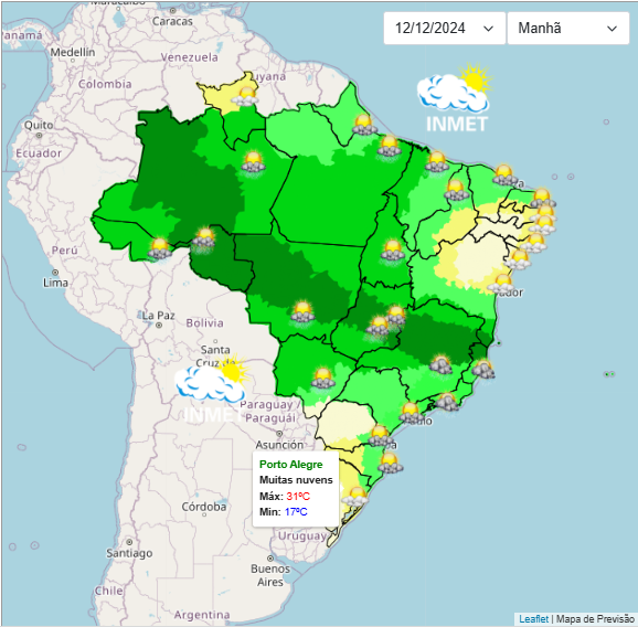 Previsão do tempo: Depois da chuva, o sol chega ao Rio Grande do Sul