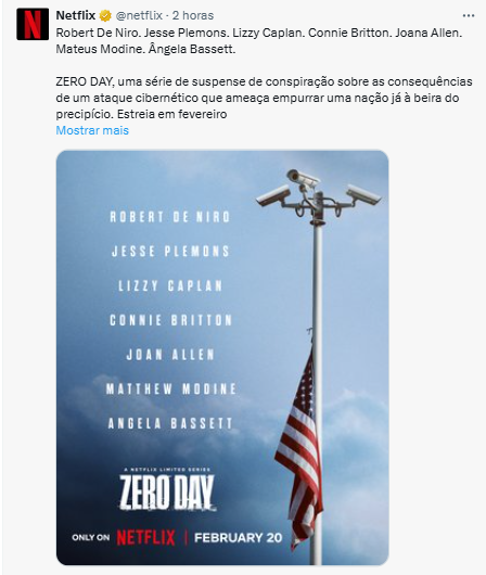 Zero Day: Netflix vai lançar série de suspense com elenco estelar